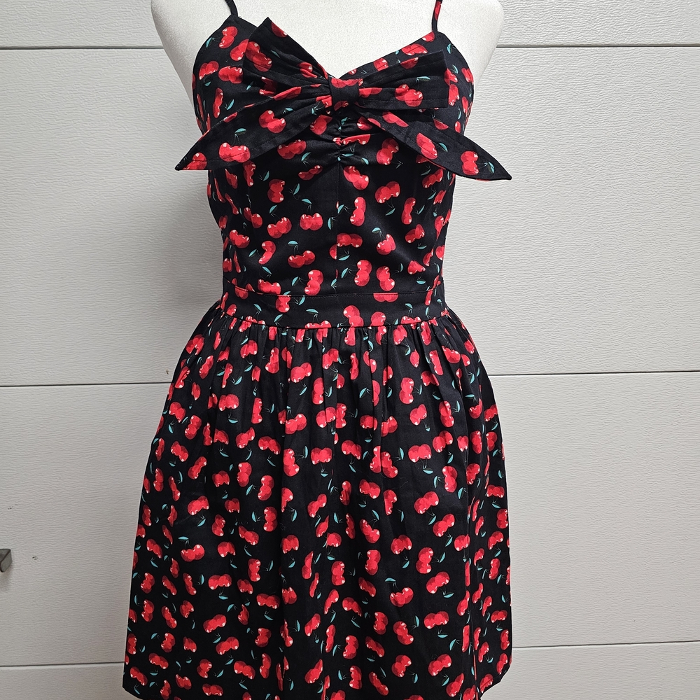 Voodoo Vixen Black and Red Cherry Dress